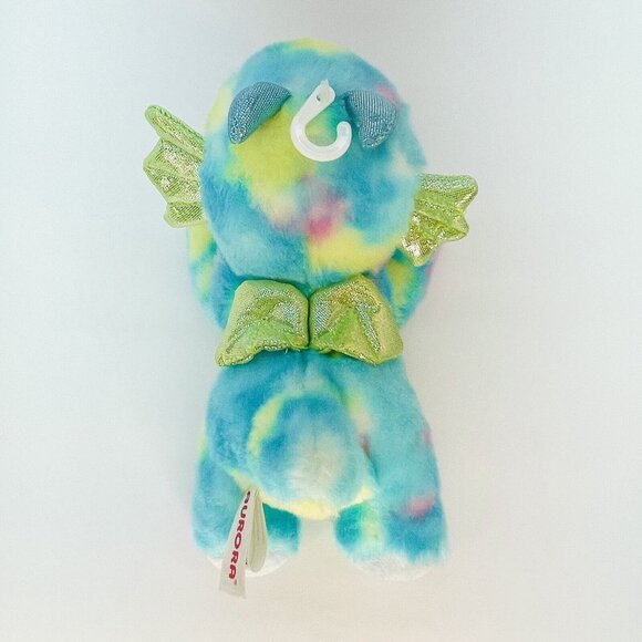 Aurora Rainbow Pegasus Blueberry Ripple Blue Eyes Plush Stuffed Animal Toy 8" - Picture 4 of 9